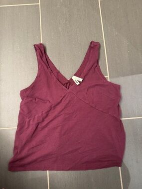 Pact Maroon Luxe Jersey Elevated Tank Size L